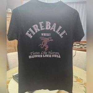 Fireball Whisky Graphic Tee - Black Unisex